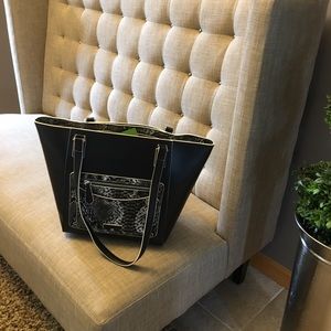 NEW Vera Bradley Small Black ELLA Purse, Tote